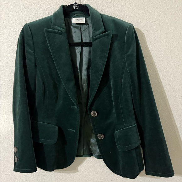Akris Punto green velvet blazer - Picture 2 of 7